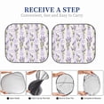thumbnail image 6 of Balery 2 Piece Lavender Flowers Car Windshield Sun Shade|Foldable Front Windshield Shade for Car Front Window for Most Sedans SUV Truck-Large, 6 of 7