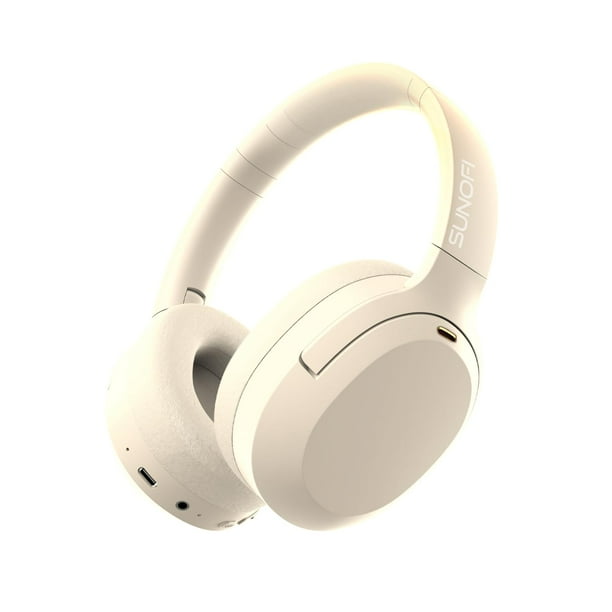 Auriculares supraaurales inalámbricos SunOfi Hybrid ANC 40H blancos
