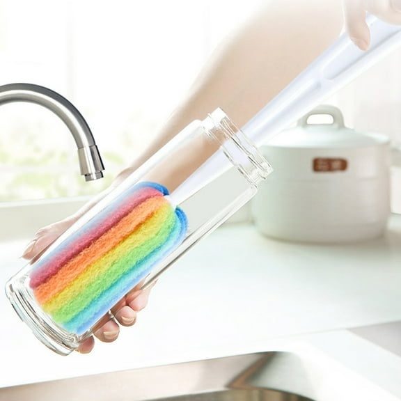 Cheers.US Sponge Handle Brush Foam Bottle Cup Glass Kitchen Tool Car Home Washing Cleaning