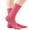 Watermelon Red, variant on hoksml Kids Knitting Cotton Crew Socks, Multi Color Solid Ribbed Mid Calf School Socks, Soft Stretchy Breathable Casual Socks for Daily Play for Boys and Girls
