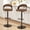 Dark Brown, variant on VECELO Swivel Bar Stools Set of 2, Adjustable Height PU Leather Armless Barstool with Back & Footrest for Bar Kitchen Dining Room, Dark Brown