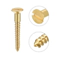 thumbnail image 4 of Uxcell M4 x 40mm Wood Screws Slotted Flat Head Brass Self-Tapping Screw 100 Pack, 4 of 5