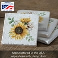 thumbnail image 4 of CounterArt Sunflowers Natural Absorbent Shell Stone Coaster 4-Pack, 4 of 7