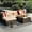 Beige, variant on Vineego 5 Pieces Outdoor Patio Furniture Sets Wicker Sectional Sofa PE Rattan Conversation Sets, Beige