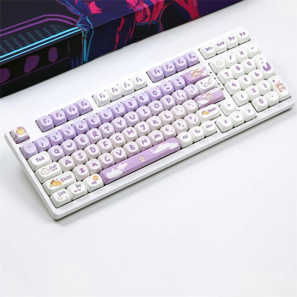 JZROCKER 116Keys Cartoon Keycaps For Mechanical Keyboard Switches Cartoon Rabbit