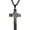 Black, variant on Cross Necklace for Men Stainless Steel Retro Jesus Crown of Thorns Cross Pendant Necklace Christian Jewelry Gift