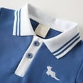 thumbnail image 6 of Little Boys Polo Shirt Blue Tshirt Boys Casual Blouse Tops Pullover with Short Sleeves Boys Polo Shirts Size 5-6 Years, 6 of 9