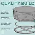 thumbnail image 2 of Home Intuition Round Plastic Grey Lazy Susan Turntable Food Storage Container for Kitchen (9" Round, 2 Pack), 2 of 7