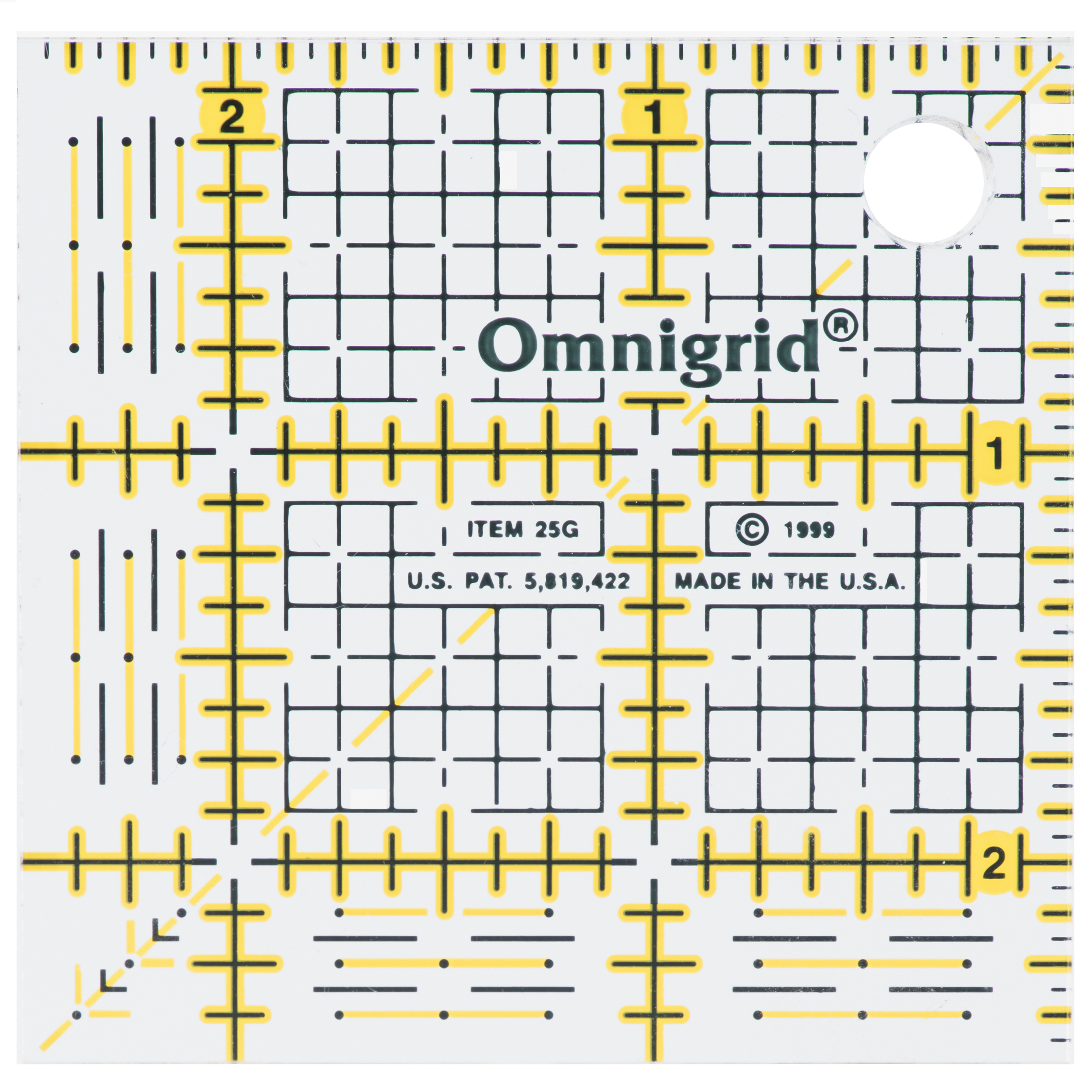 Omnigrid® 6.5 x 6.5 Square Quilting & Sewing Ruler