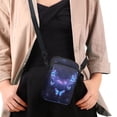 thumbnail image 4 of HELLHERO Butterfly Pattern Travel Crossbody Purse with Double Layer Shoulder Bag Trendy Polyester, 4 of 7