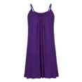 thumbnail image 1 of Involand Chemise de Nuit Grande Taille Sans Manches en Coton Modal (L-5TG) Violet, 1 of 1