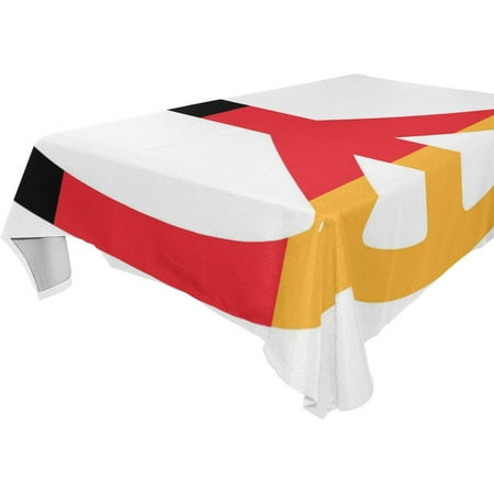 

POPCreation Symbol And Flag Of The DE Tablecloth 60x104 inches