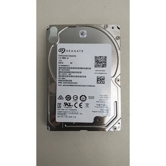 Pre-Owned Seagate ST1000NX0313 1 TB 2.5 in SATA III Enterprise Hard Drive (Good)