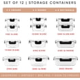 thumbnail image 7 of 24pc Borosilicate Glass Storage Containers with Lids | 12 Airtight/Freezer Safe Food Storage Containers for Pantry and Kitchen | Meal Prep Container for Lunch | Glass Tupperware Set, 7 of 7