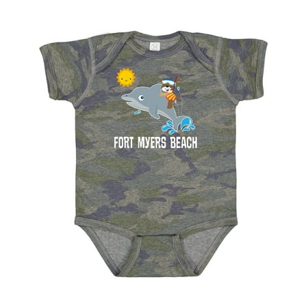 

Inktastic Fort Myers Beach Florida Dolphin Gift Baby Boy or Baby Girl Bodysuit