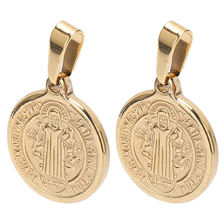 St Benedict Medals, Double Sided Relief St Benedict Pendant For Gift Giving  For Wearing 