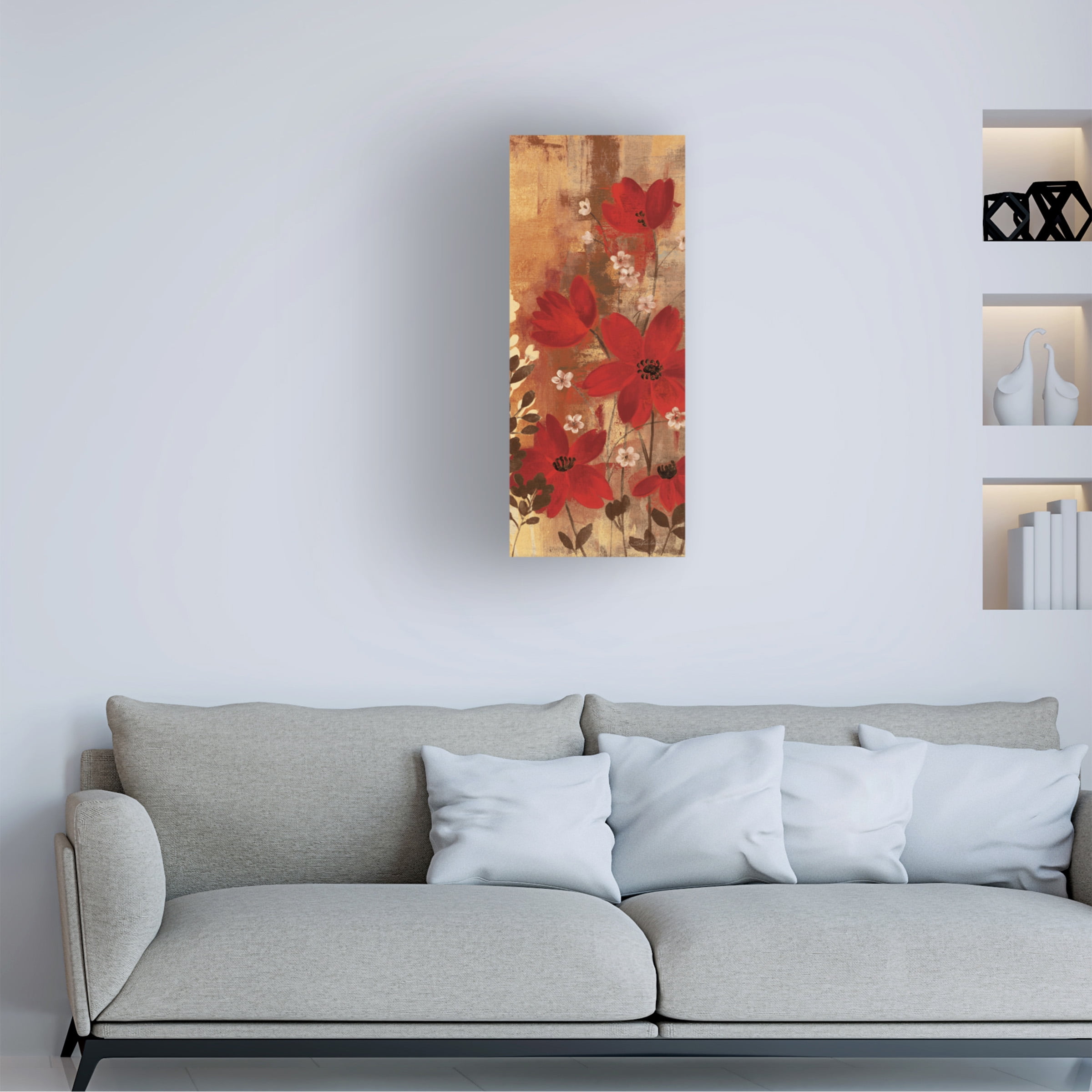 Trademark Fine Art 'Floral Symphony Red I' Canvas Art by Silvia Vassileva