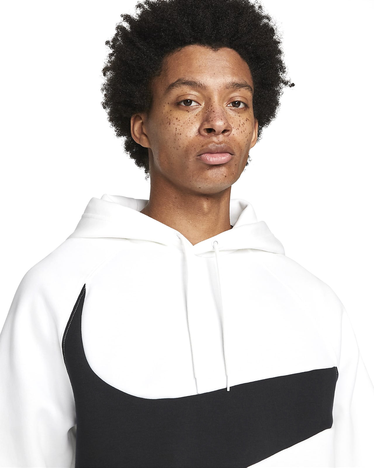 nike sportswear swoosh hoodie white
