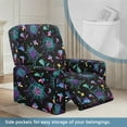thumbnail image 4 of Renewold Bat Mushroom Spider Web Print Recliner Seat Cover Thick Soft Couch Cover 4 Pieces Heavy Duty Recliner Slipcover Polyester Spandex Furniture Protector for Living Room Halloween Decor, 4 of 8