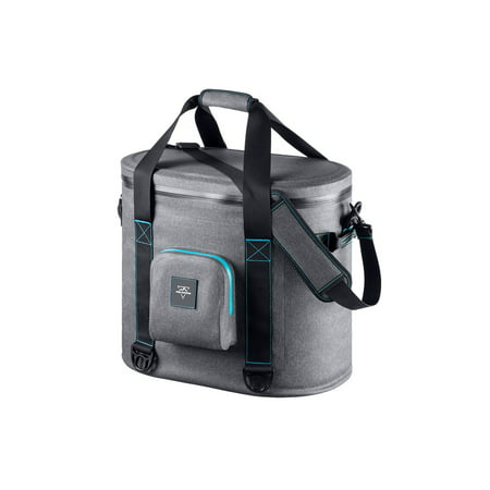Monoprice Emperor Flip Portable Soft Cooler - 40 Can - Gray | Waterproof Exterior, IPX7-Rated Zippers Ideal for Camping, Fishing, BBQ - Pure Outdoor