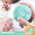 thumbnail image 3 of Baby Essentials, Baby Nail Trimmer Electric, Baby Nail Clippers, Safe Baby Nail File Kit with 6 Replacement Pads, Low Noise, Baby Nail File for Infants, Toddlers, Kids and Adults, Round Design, Green, 3 of 6