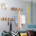 thumbnail image 1 of Wall-mounted Hook Rack for Hanging Coats  Keys  Umbrellas And Hats  3/4/5/6/7 Hooks Optional, 1 of 9