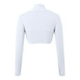 thumbnail image 4 of Ediodpoh Ballet Dance Wrap Top Women Long Sleeve Shawl Cover up Elegant Ballet Practice Wear Soft Stretchy White, 4 of 5