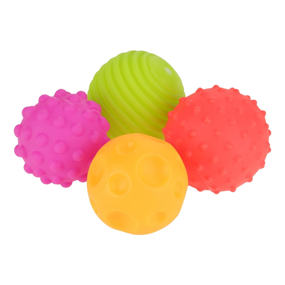6 Assorted Hedstrom Knobby Squishy Educational Sensory Toddler Balls 