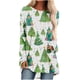 thumbnail image 2 of Pntutb Navidad Mujer Casual Estampado largo Jersey Manga raglán Manga larga Cuello redondo Top/Camisa Pntutb Pntutb-929, 2 of 5