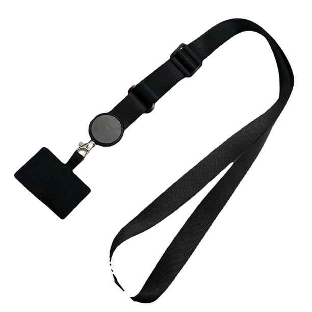 Injueey Cordones universales para teléfono, parche cruzado para viajar, senderismo, portátil, desmontable, para colgar en el cuello, correa de cuerda Teléfono y Comunicación Negro
