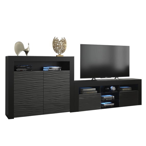 Milano Set 145-2D Modern Wall Unit Entertainment Center
