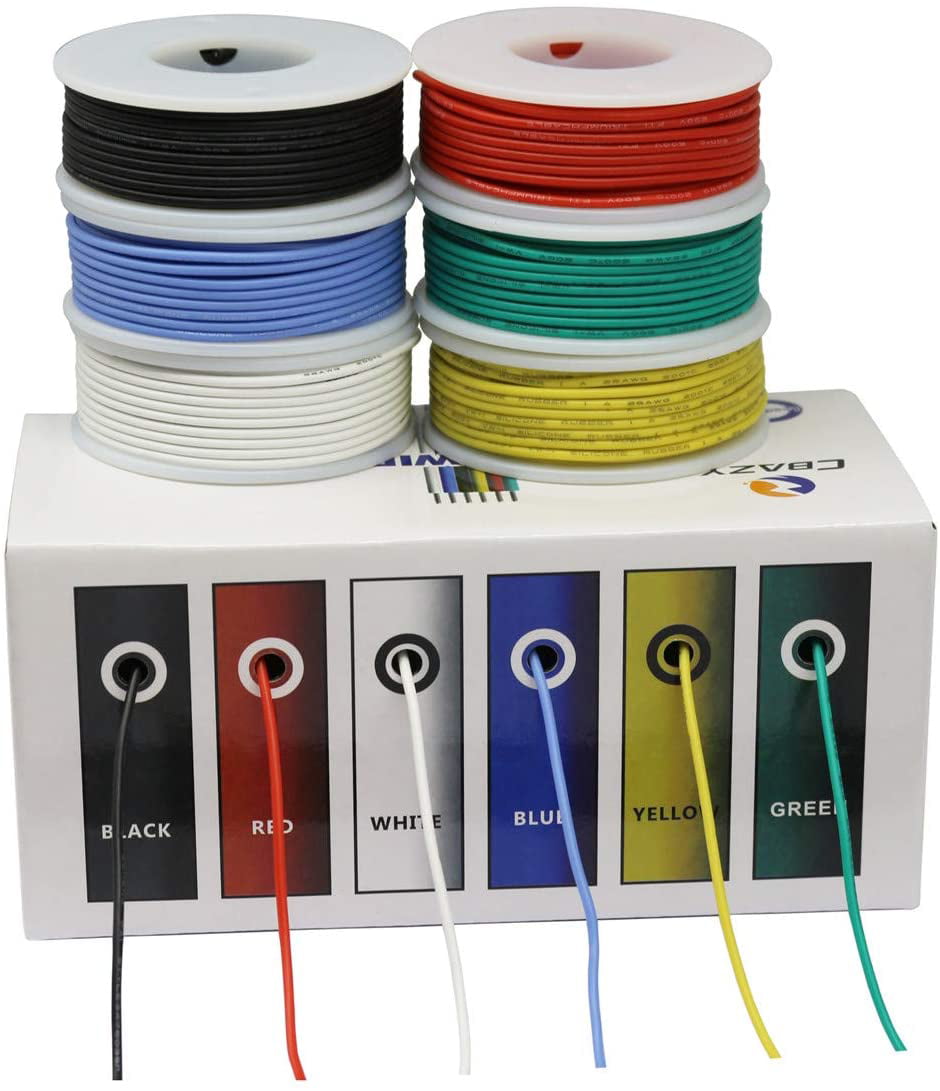 Hook Up Stranded Wire Kit Flexible Silicone Rubber Electric Wire 6 Colors 