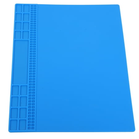 

Silicone Repair Mat 350x250x4mm Silicone Heat Screw Storage Table Mat For Solder Station For Desk Maintenance For Desk For Screw Storage Gray Black Light Blue Drak Blue
