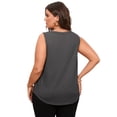 thumbnail image 2 of SWQZVT Womens Tops Summer Plus Size Tank Tops Casual Waffle Crewneck Sleeveless T Shirts Oversize Loose Tunic Tops, 2 of 8