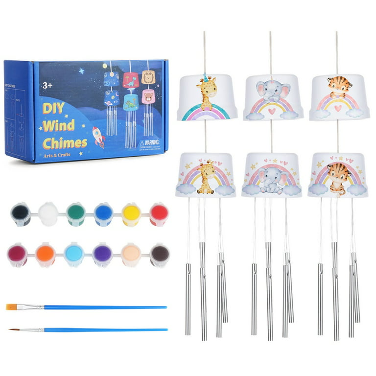 DIY Wind Chime Kits, DIY Craft Kit to Paint, Musical Gift for Girls Boys on Christmas, Birthday, Size: 2.75