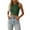 Green, variant on Womens Solid Color Crop Tops Sleeveless Crewneck Slim Fit Casual Basic Tank Tee Trendy Fashion T Shirts Streetwear Clothing