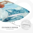 thumbnail image 3 of Fotbe dog surfing on surfboard Pattern Pillow Cases - Envelope Closure - Luxury, Extra Soft, Cooling Pillow Covers - Wrinkle, Fade, Stain Resistant-16"x24", 3 of 6