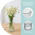 thumbnail image 2 of REGALWOVEN Modern Glass Vase for Flowers, Thickened Geometric Flower Vase, Small Decorative Vase for Shelf Table Decor Clear 3.1"L x 3.1"W x 6.3"H, 2 of 5