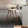 thumbnail image 5 of Jagger Modern 26" Wood and Faux Leather Counter Height Barstool, 5 of 6