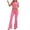 Pink, variant on Womens 2 Piece Lounge Set Short Sleeve Crop Top Wide Leg Flare Pants Matching Pajamas Set Cozy Stretchy Y2k Sleepwear Casual Daily Outfit, Army Green Olive, L
