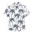 thumbnail image 2 of BUWTTED Men's Shirts Short Sleeve Button Down Loose Hawaiian Beach Tropical Print Summer Casual Holiday Vacation Breathable White1 Shirt XXL, 2 of 4