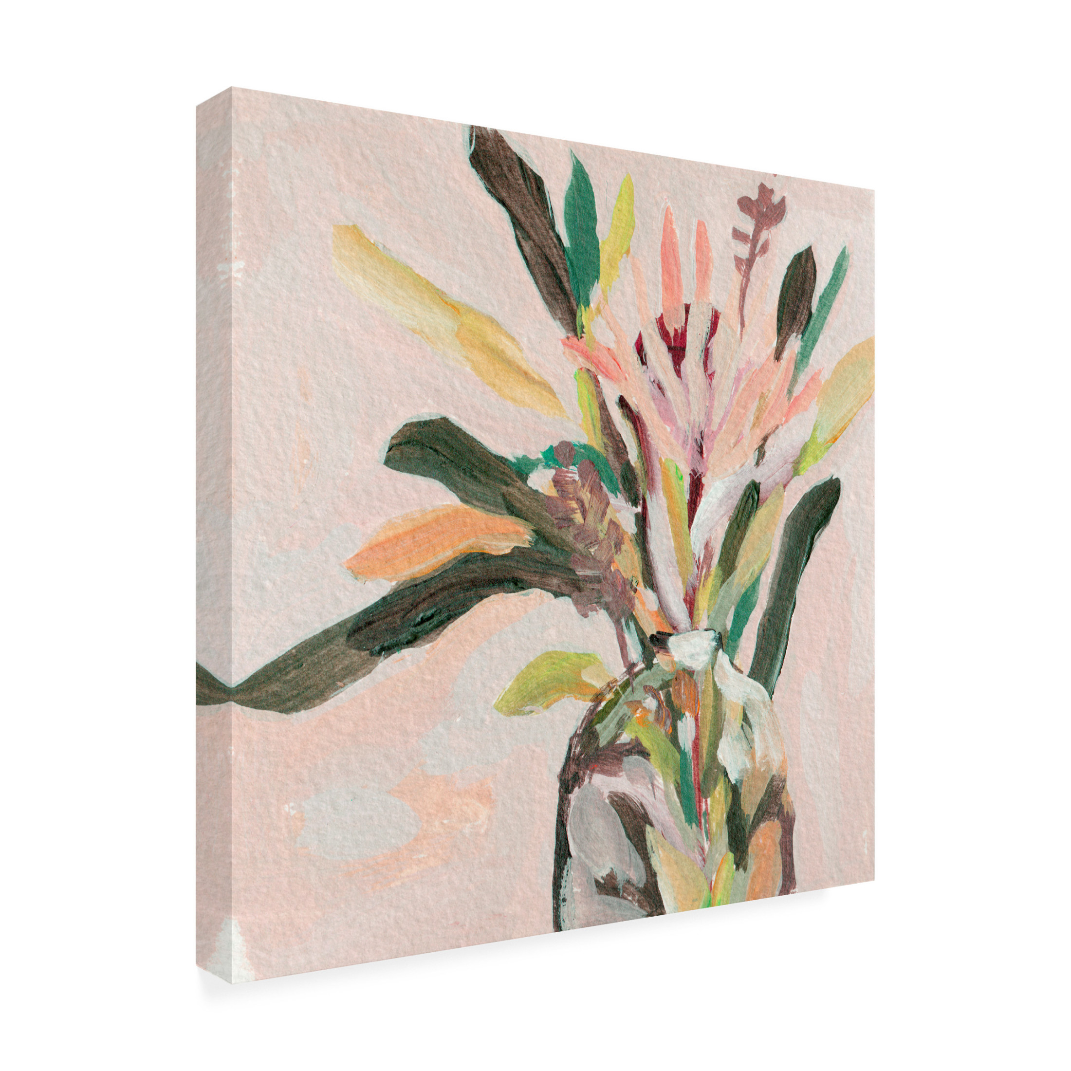 Canvas Wall Art - Melissa Wang 'Glass Bouquet III' Wall Art for Living Room, Bedroom, or Office Décor by Trademark Fine Art - 24 x 24 Inches