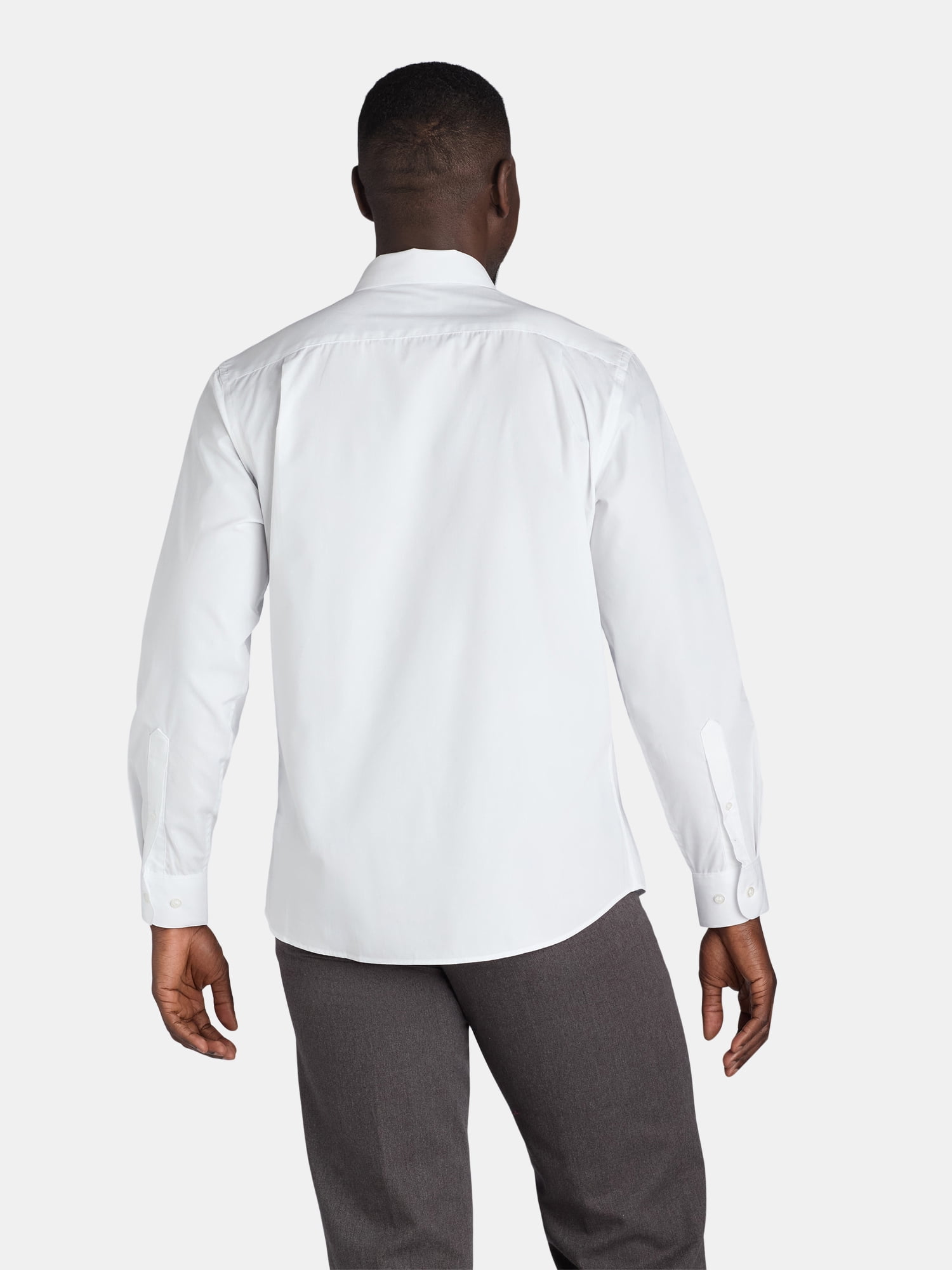George Men's & Big Men's Classic Fit Dress Shirt with Long Sleeves, Sizes S-3XL
