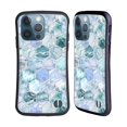 thumbnail image 1 of Head Case Designs Officially Licensed Micklyn Le Feuvre Marble Patterns Ice Blue And Jade Stone And Hexagon Tiles Hybrid Case Compatible with Apple iPhone 13 Pro, 1 of 7