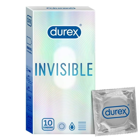 10 X Durex Invisible Super Ultra thin Condoms