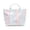 Multicolor, variant on Transparent PVC Rainbow Striped Tote Bag, Waterproof Clear Summer Beach Bag, Large Capacity Travel Shopper for Women