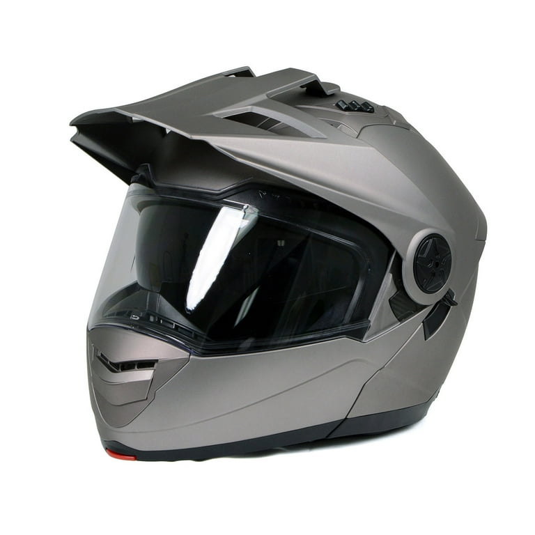 Milwaukee Helmets Silver Ominous Dual Sport Advanced