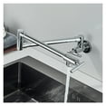 thumbnail image 3 of Kitchen Faucet Pot Filler Double Joint Spout Folding Stretchable Swing Arm, Wall Brass Single Hole Two Handle Kitchen Sink Tap ,Versatile Features, 3 of 7