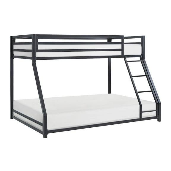 Lexicon Jovie Twin over Full Metal Bunk Bed in Black