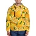 thumbnail image 2 of Zufioo Yellow Limes Design Fleece Comfortable Hoodie for Mens,Sweatshirt for Men,Pullover Hooded Sweatshirt for Men -4X-Large, 2 of 5